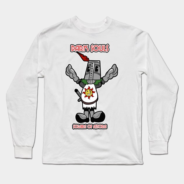 Solaire of Astora Cuphead Style! Long Sleeve T-Shirt by Mustakro